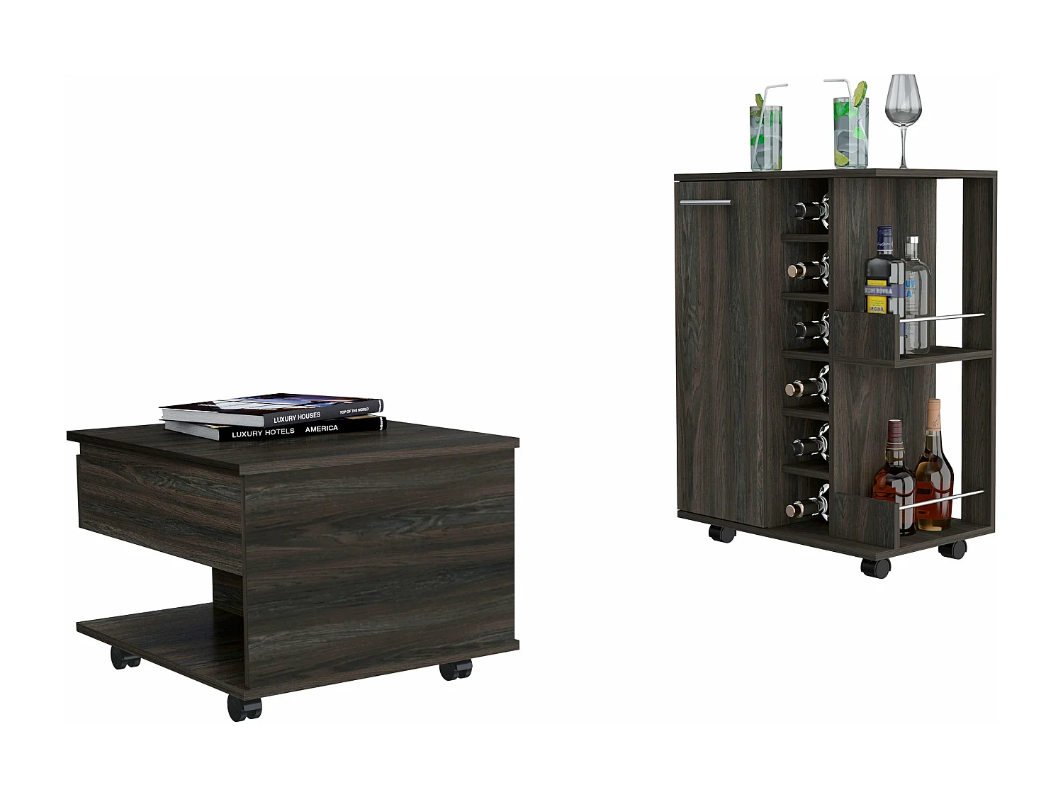 Ensemble Inwood, 82.1/39.1 cm Al X 60/55 cm An X 37.5/50 cm P, Charbon