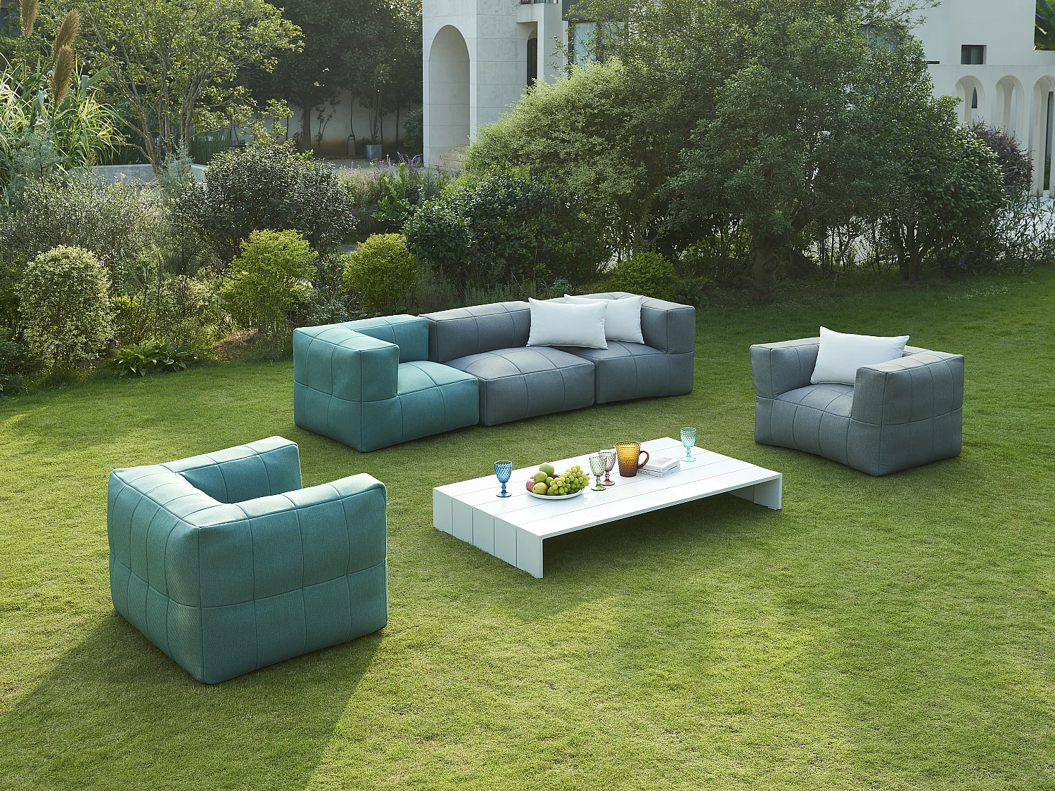 Gartensessel mit Armlehnen - Stoff - Grün - LIVAI von MYLIA