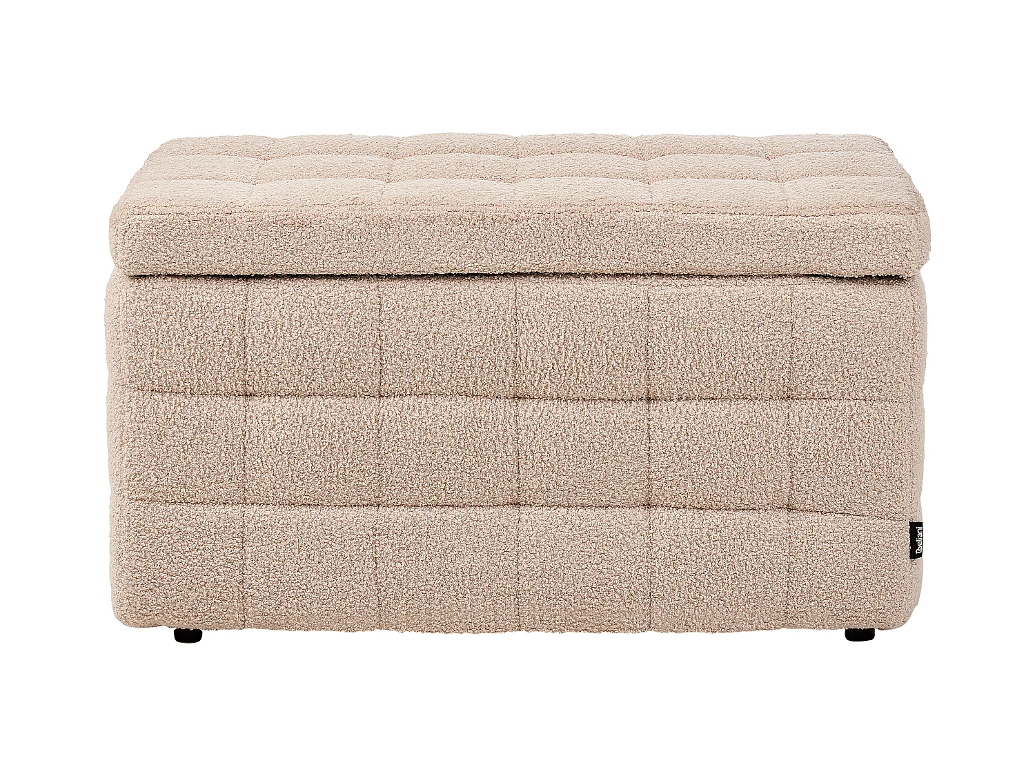 Repousa-pés com arrumação MICHIGAN Bouclé Creme