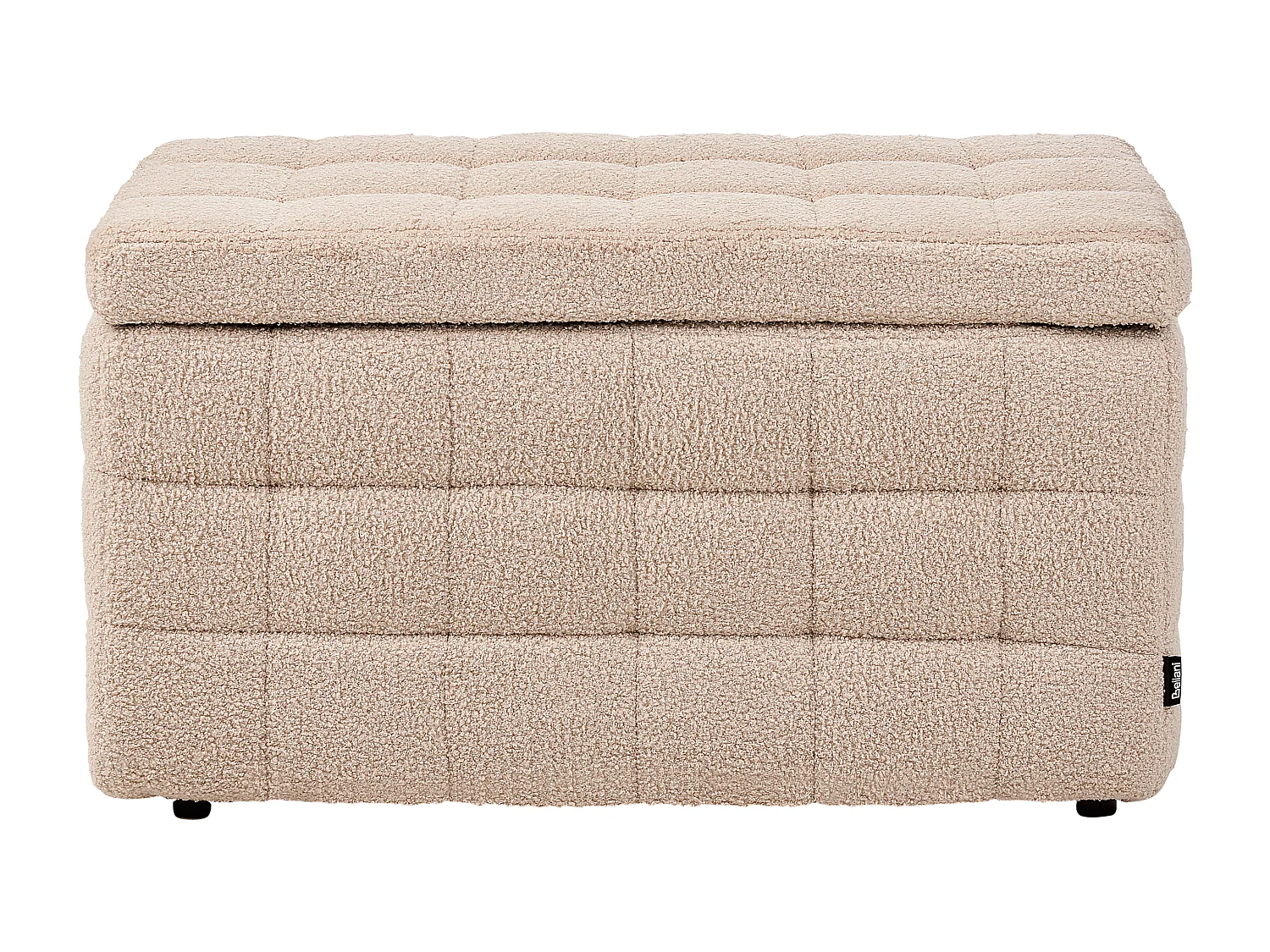 Repousa-pés com arrumação MICHIGAN Bouclé Creme