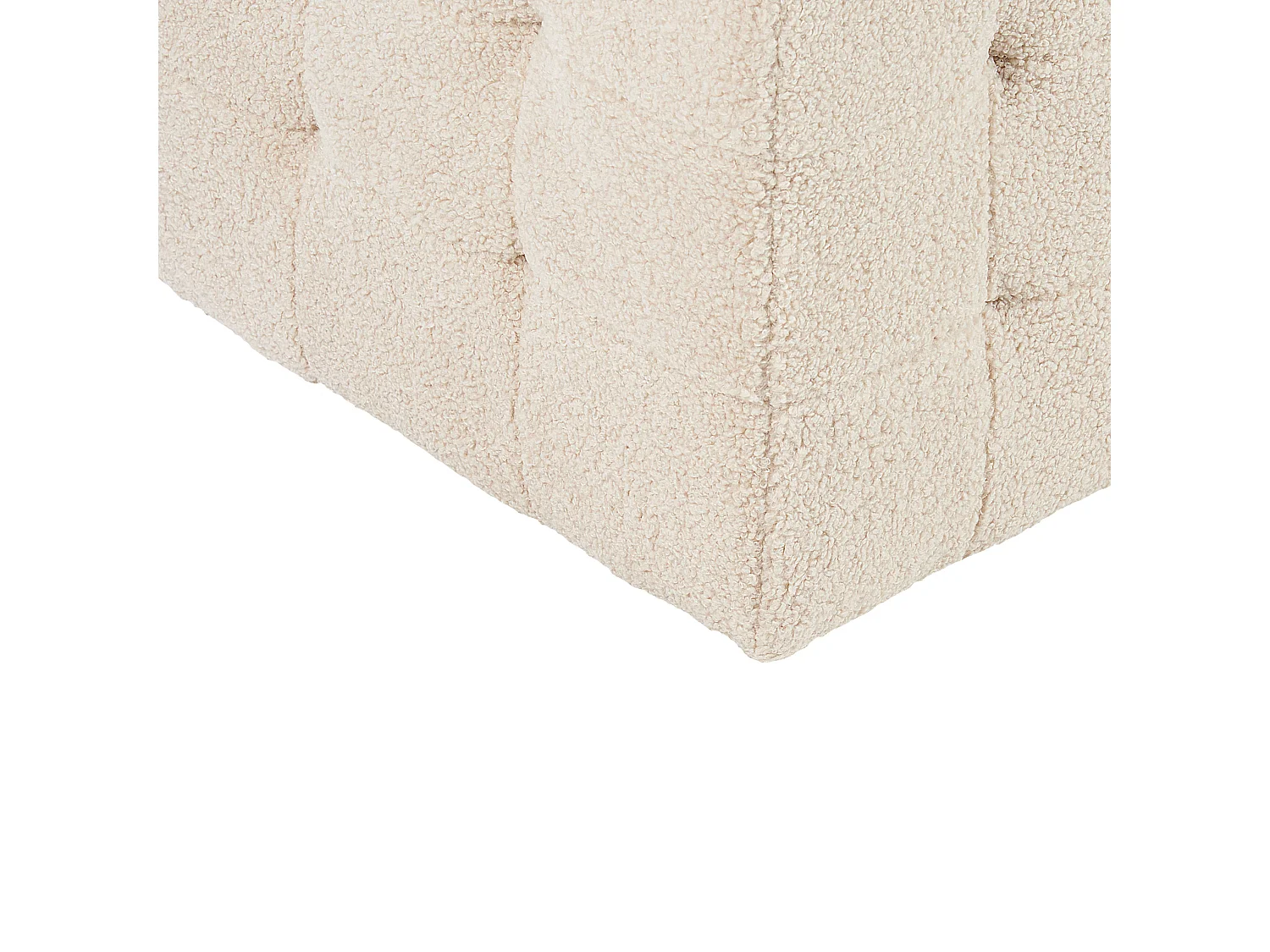 Repousa-pés com arrumação MICHIGAN Bouclé Creme