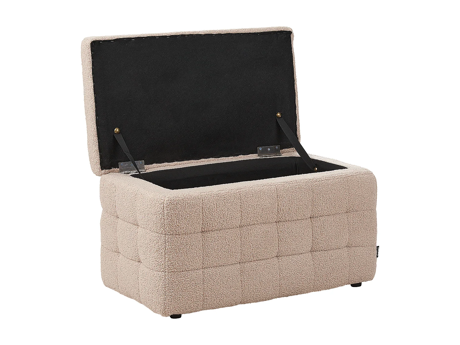 Pouf de rangement MICHIGAN Bouclé Beige
