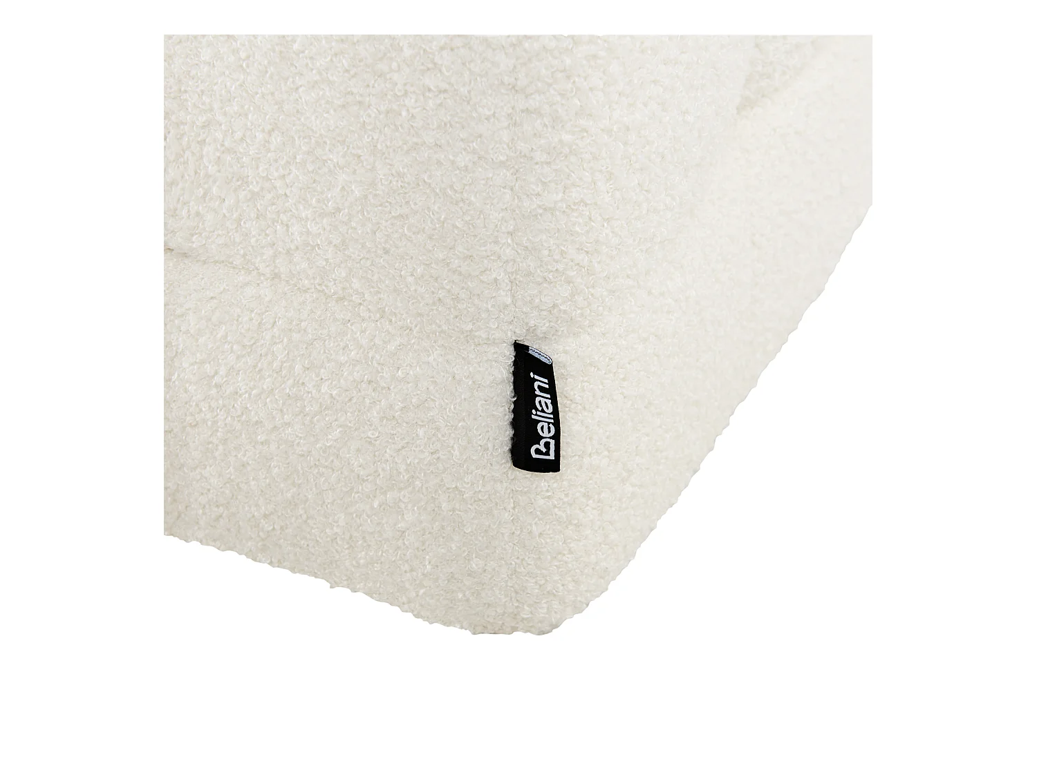 Pouf de rangement MICHIGAN Bouclé Blanc