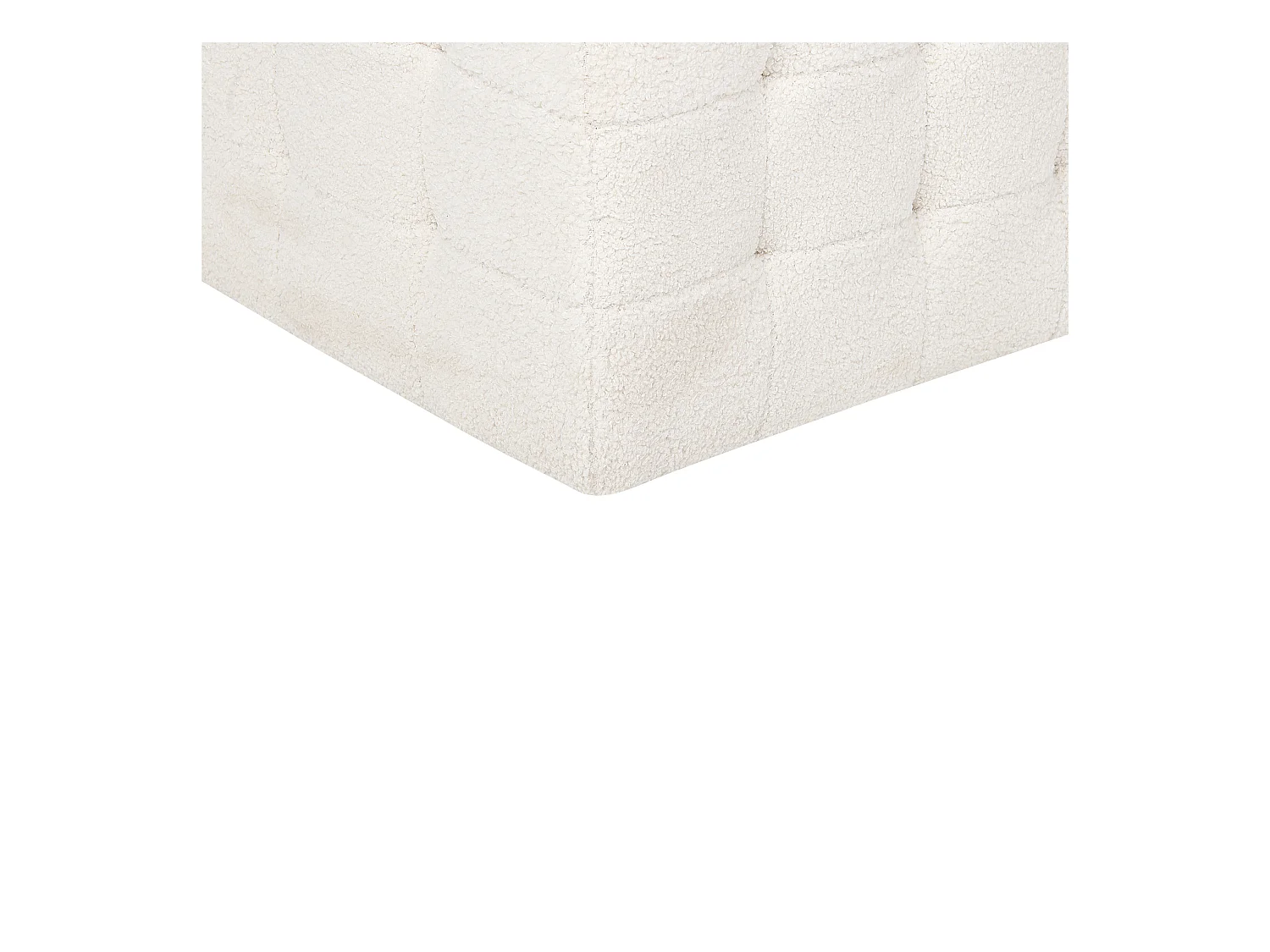 Pouf de rangement MICHIGAN Bouclé Blanc