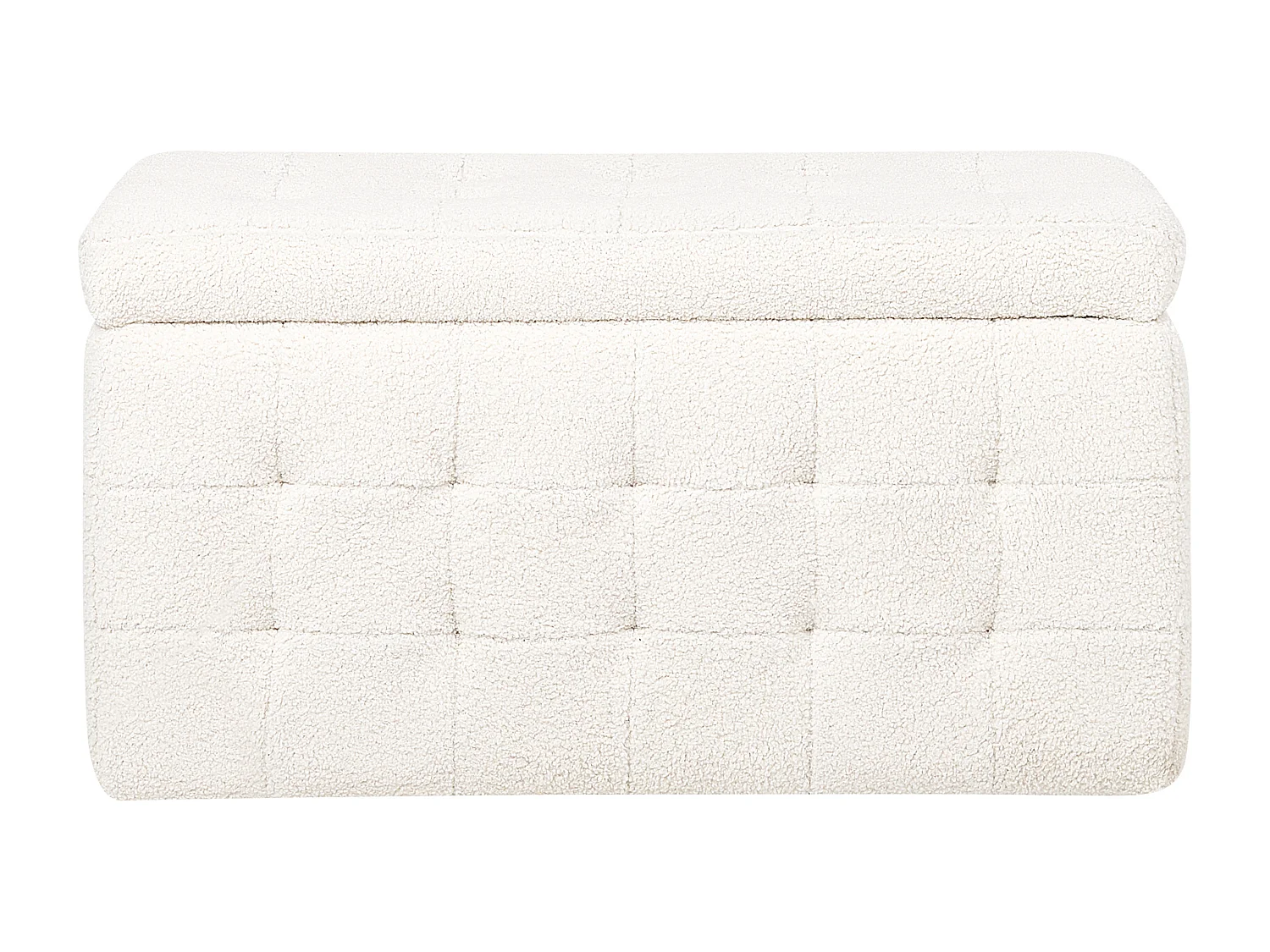 Ottomano contenitore MICHIGAN Bouclé Bianco