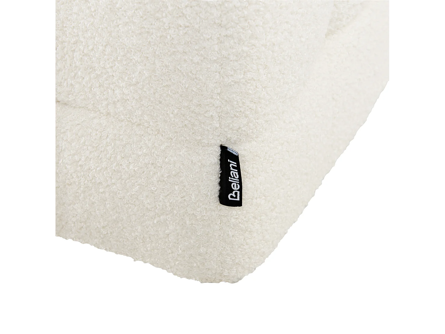 Opbergpoef MICHIGAN Bouclé Wit