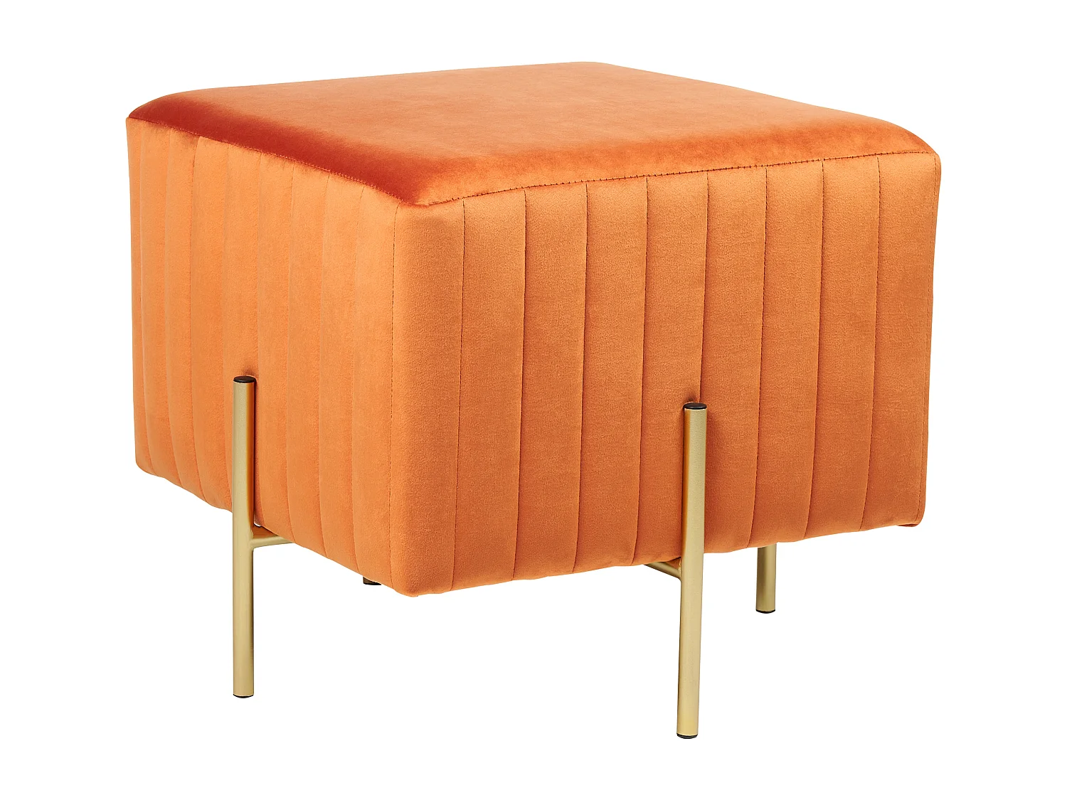 Repose-pied DAYTON Velours Orange