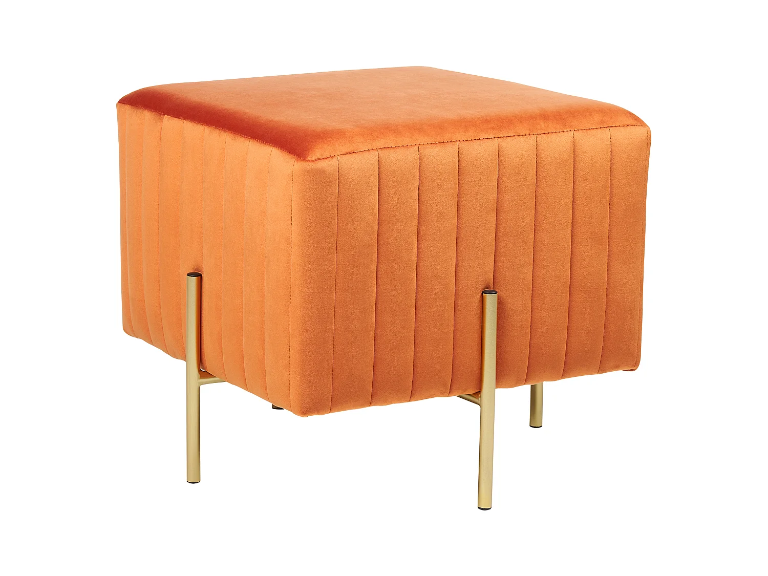 Repose-pied DAYTON Velours Orange