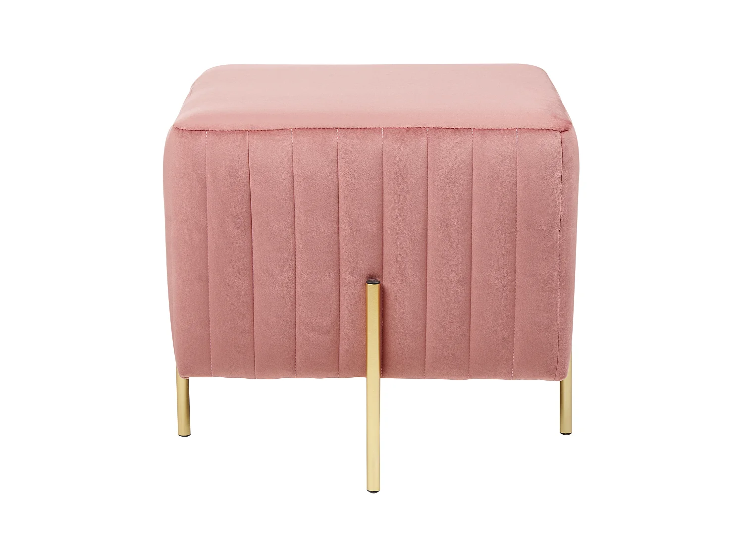 Repose-pied DAYTON Velours Rose pastel