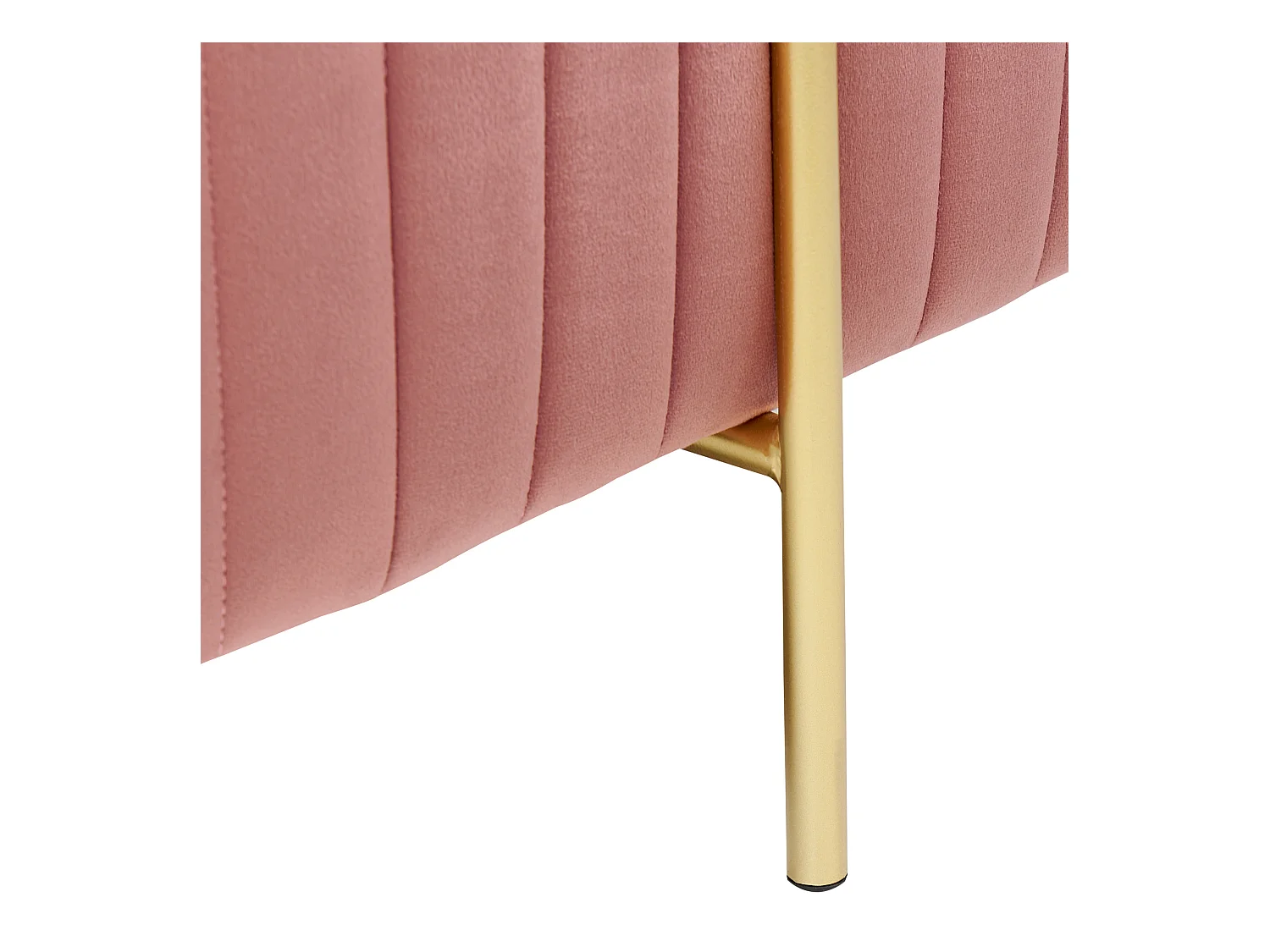 Repose-pied DAYTON Velours Rose pastel