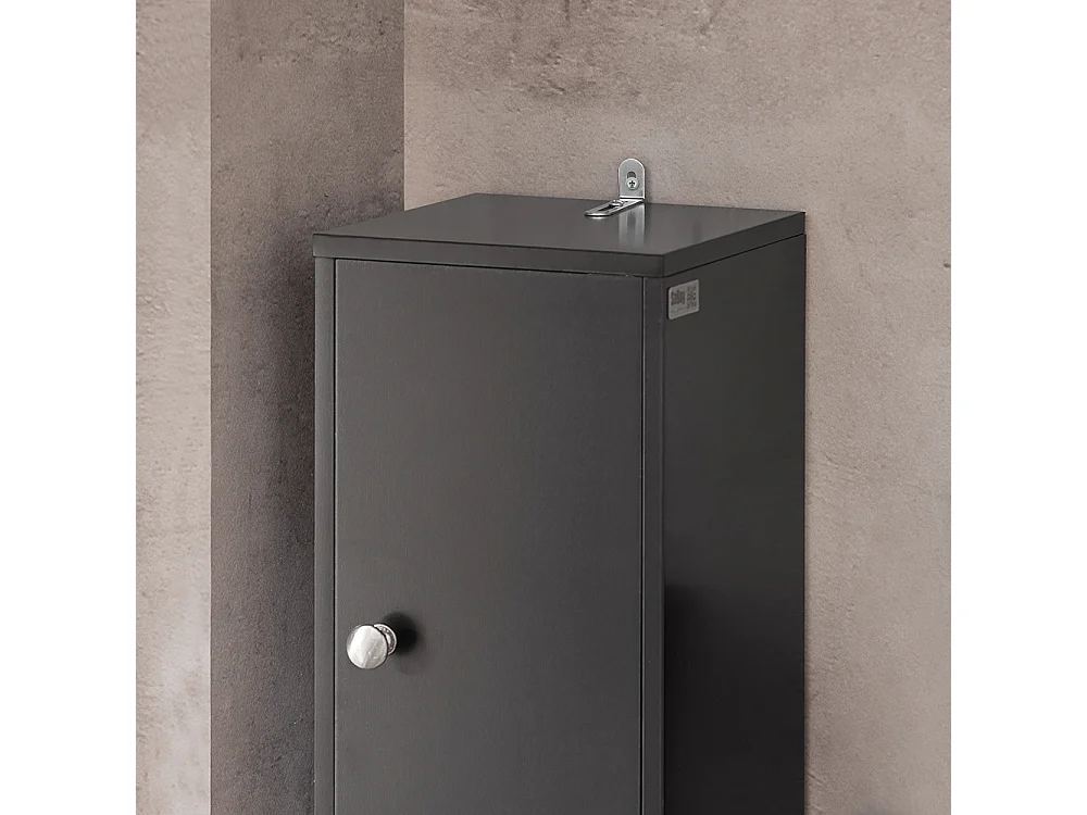 SoBuy BZR34-SCH Meuble de Rangement Salle d Bain Meuble Colonne Armoire de Toilette Meuble WC L20xP20xH180cm – Noir