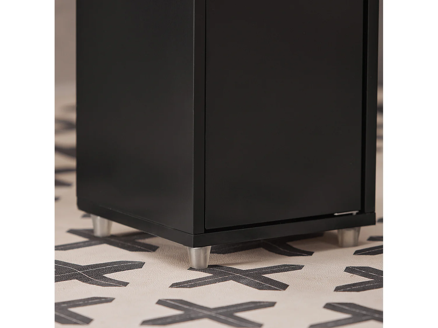 SoBuy BZR34-SCH Meuble de Rangement Salle d Bain Meuble Colonne Armoire de Toilette Meuble WC L20xP20xH180cm – Noir