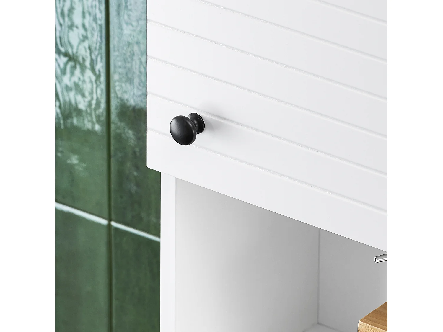 SoBuy BZR25-SCH Meuble Haut Armoire Suspendue de Toilettes Placard Mural avec Porte pour Salle de Bain Armoire à Pharmacie avec étagères