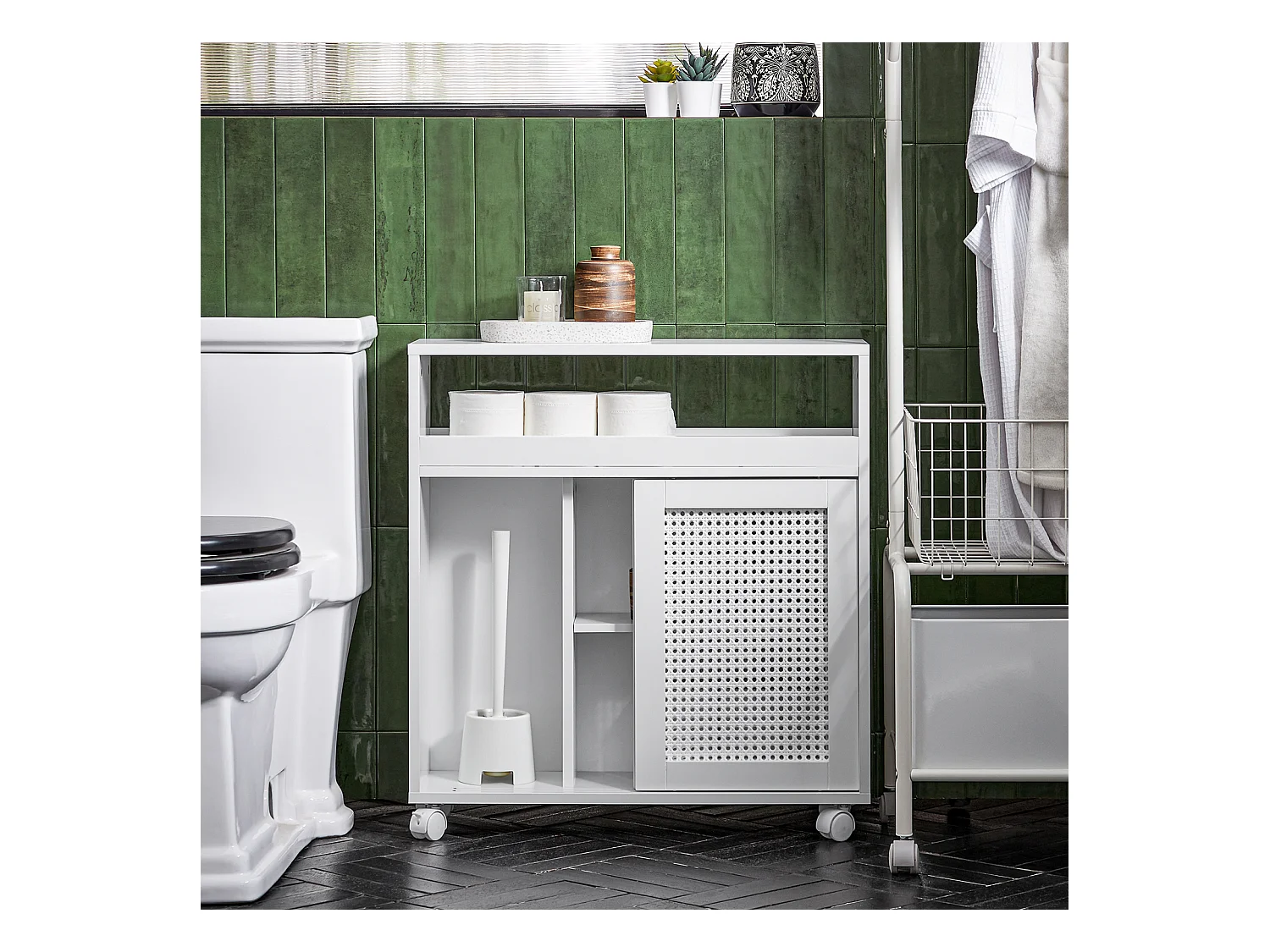 SoBuy armário de banheiro estreito, Armário de banheiro pequeno, armário do banheiro BZR119-W