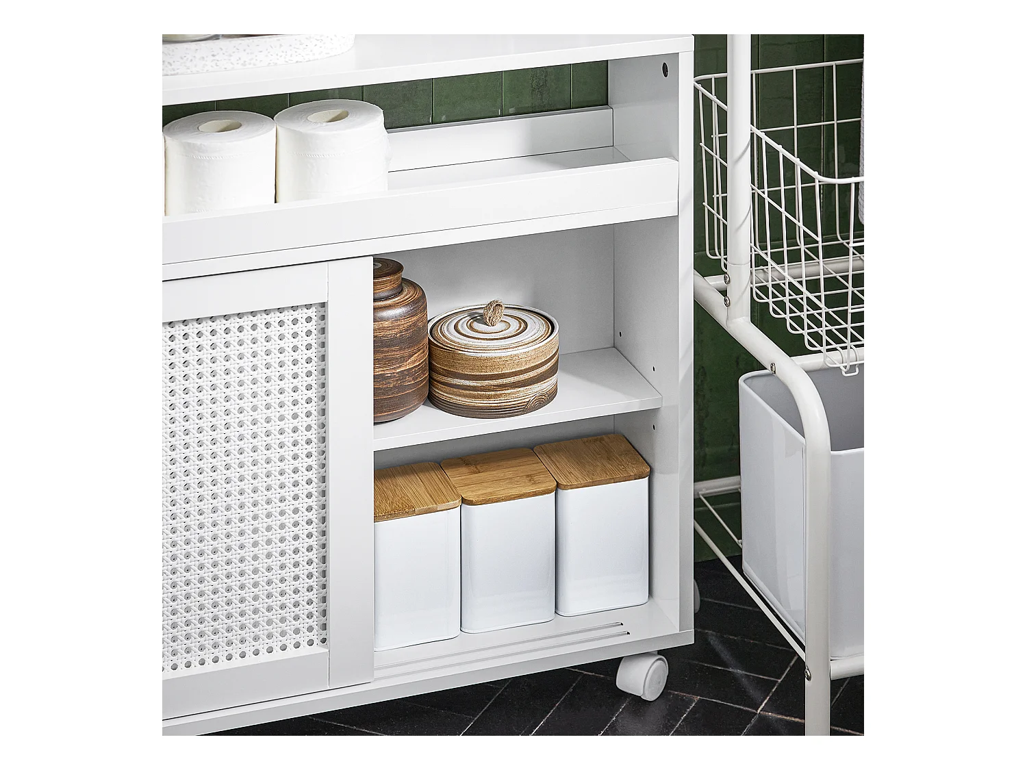 SoBuy armário de banheiro estreito, Armário de banheiro pequeno, armário do banheiro BZR119-W