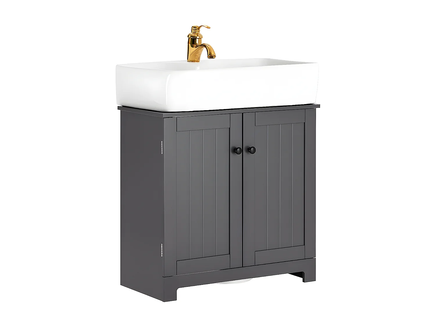 Mobile Sottolavabo Per Bagno Con 2 Ante L60*P30*A60 Cm, BZR18-II-DG SoBuy