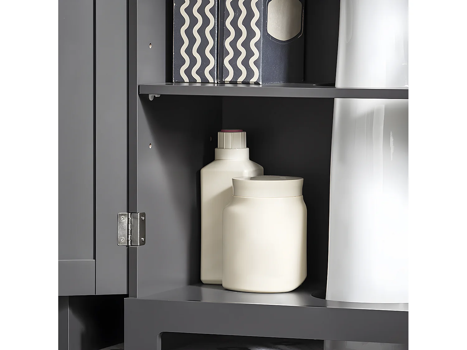 Mobile Sottolavabo Per Bagno Con 2 Ante L60*P30*A60 Cm, BZR18-II-DG SoBuy