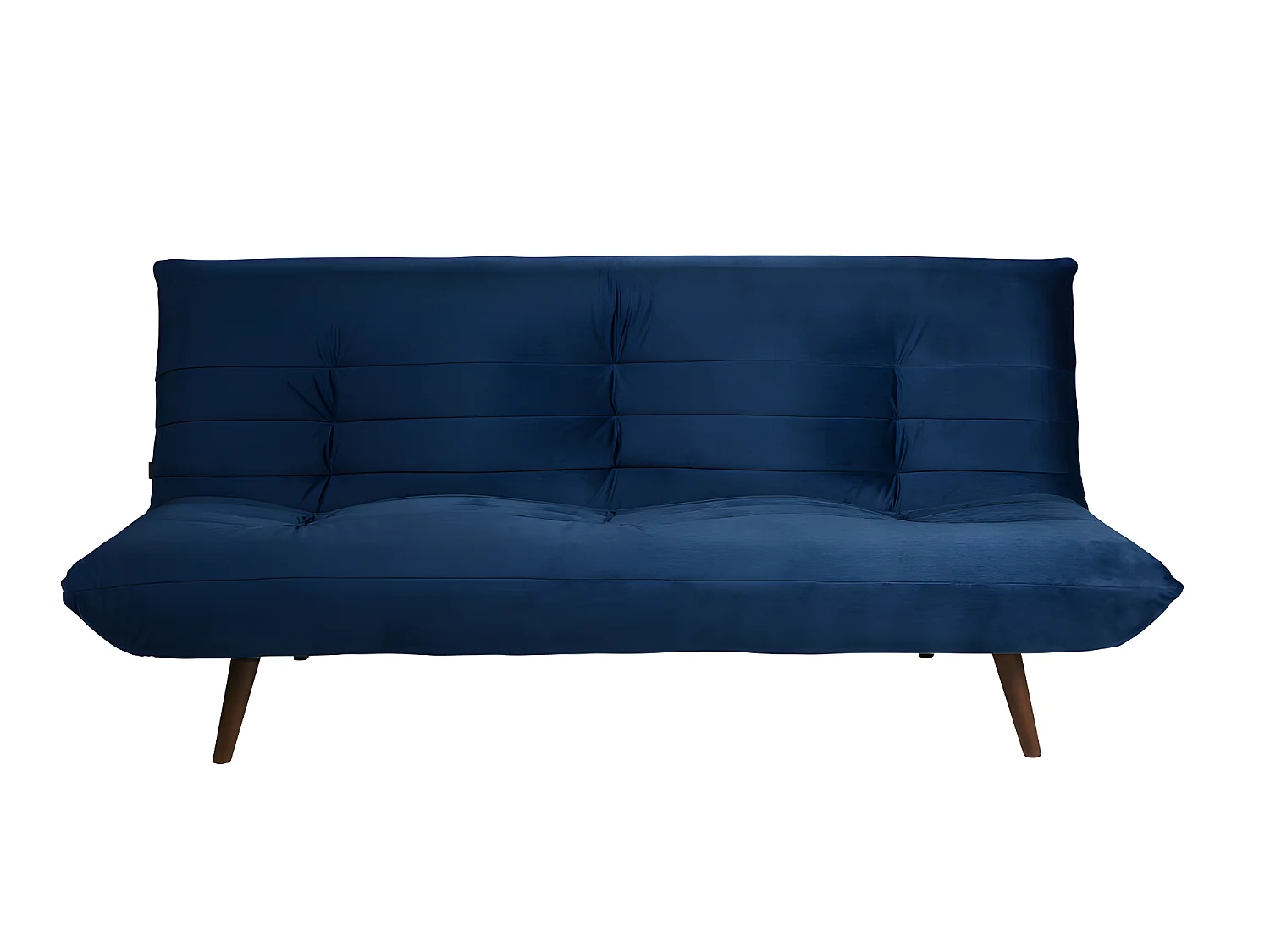 Tommy - Canapé convertible 3 places en velours - Bleu marine