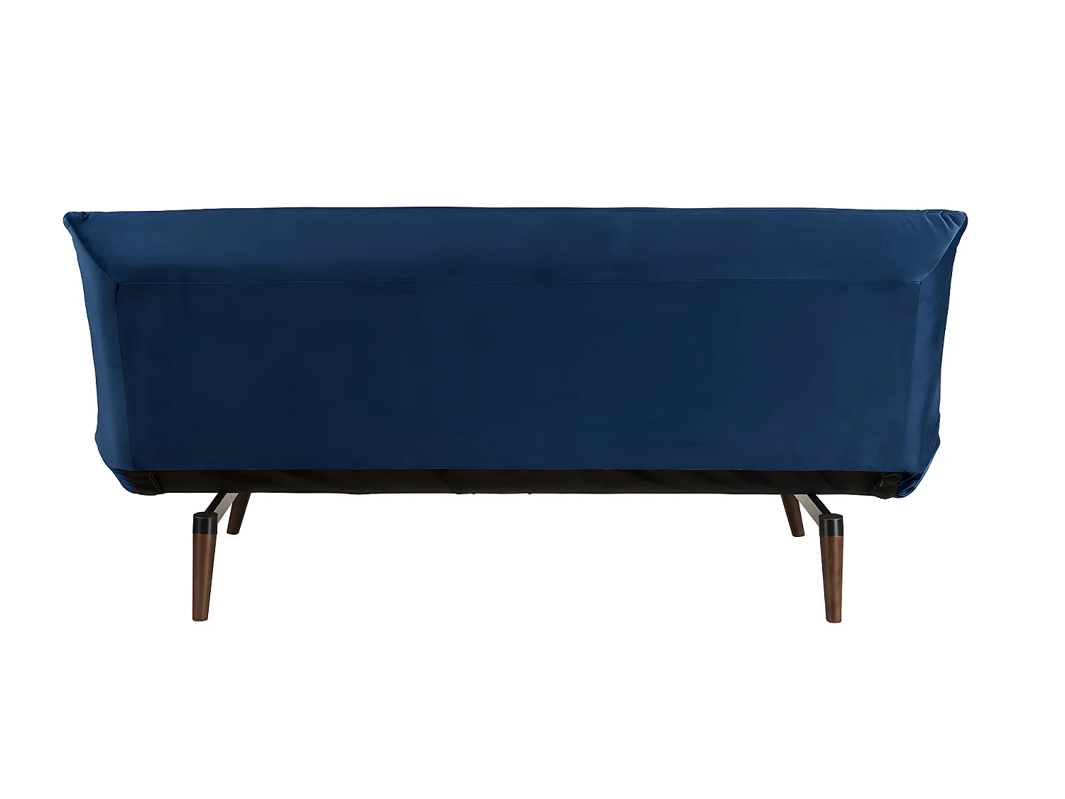 Tommy - Canapé convertible 3 places en velours - Bleu marine