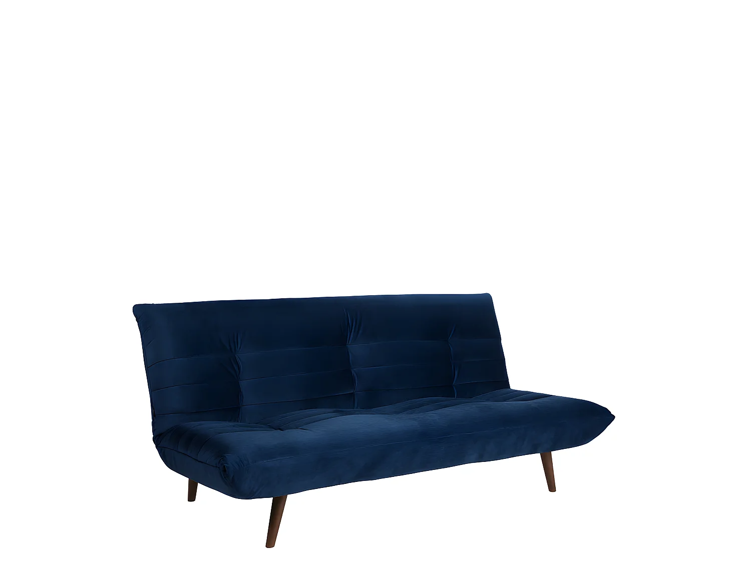 Tommy - Canapé convertible 3 places en velours - Bleu marine