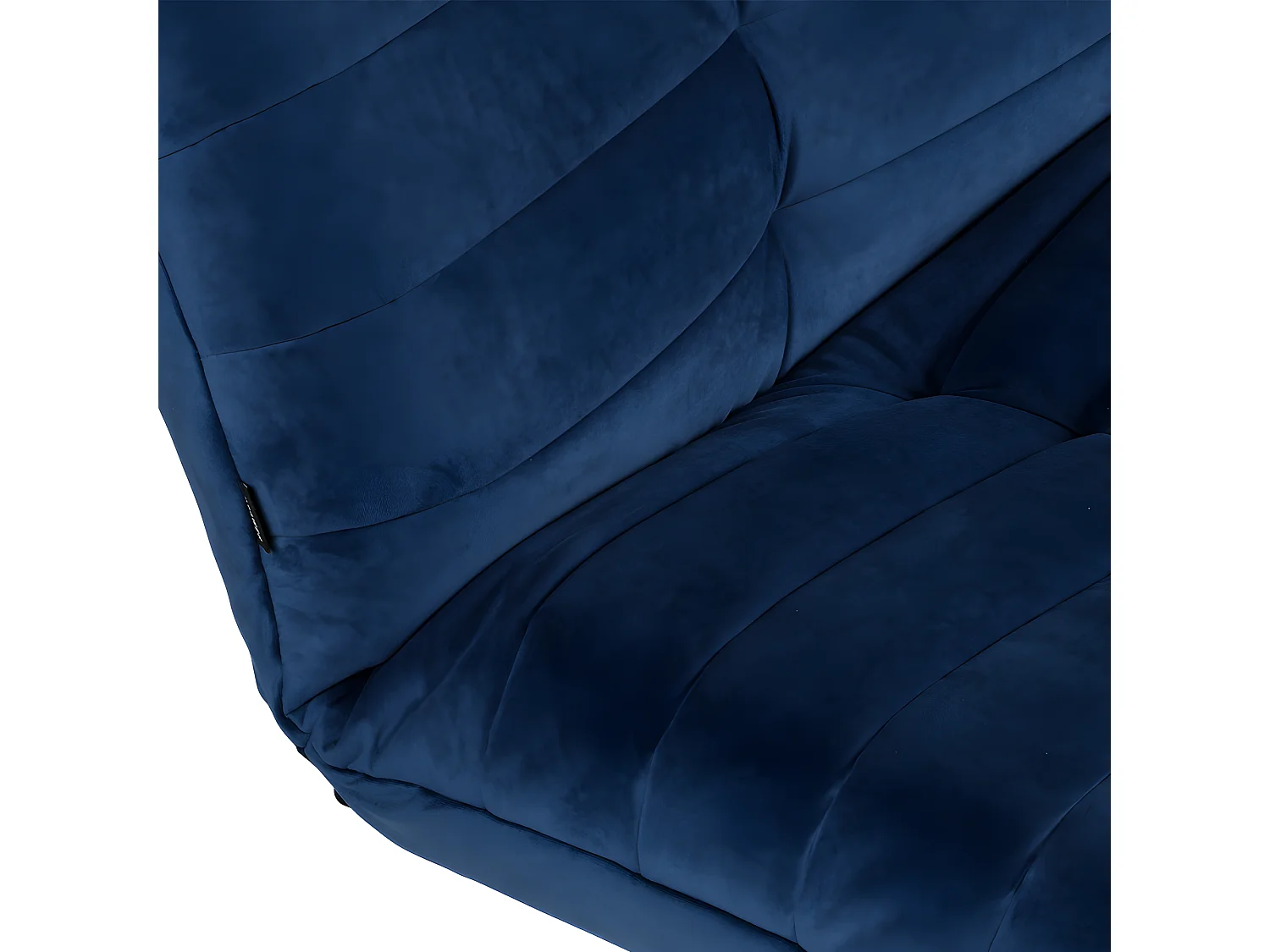 Tommy - Canapé convertible 3 places en velours - Bleu marine