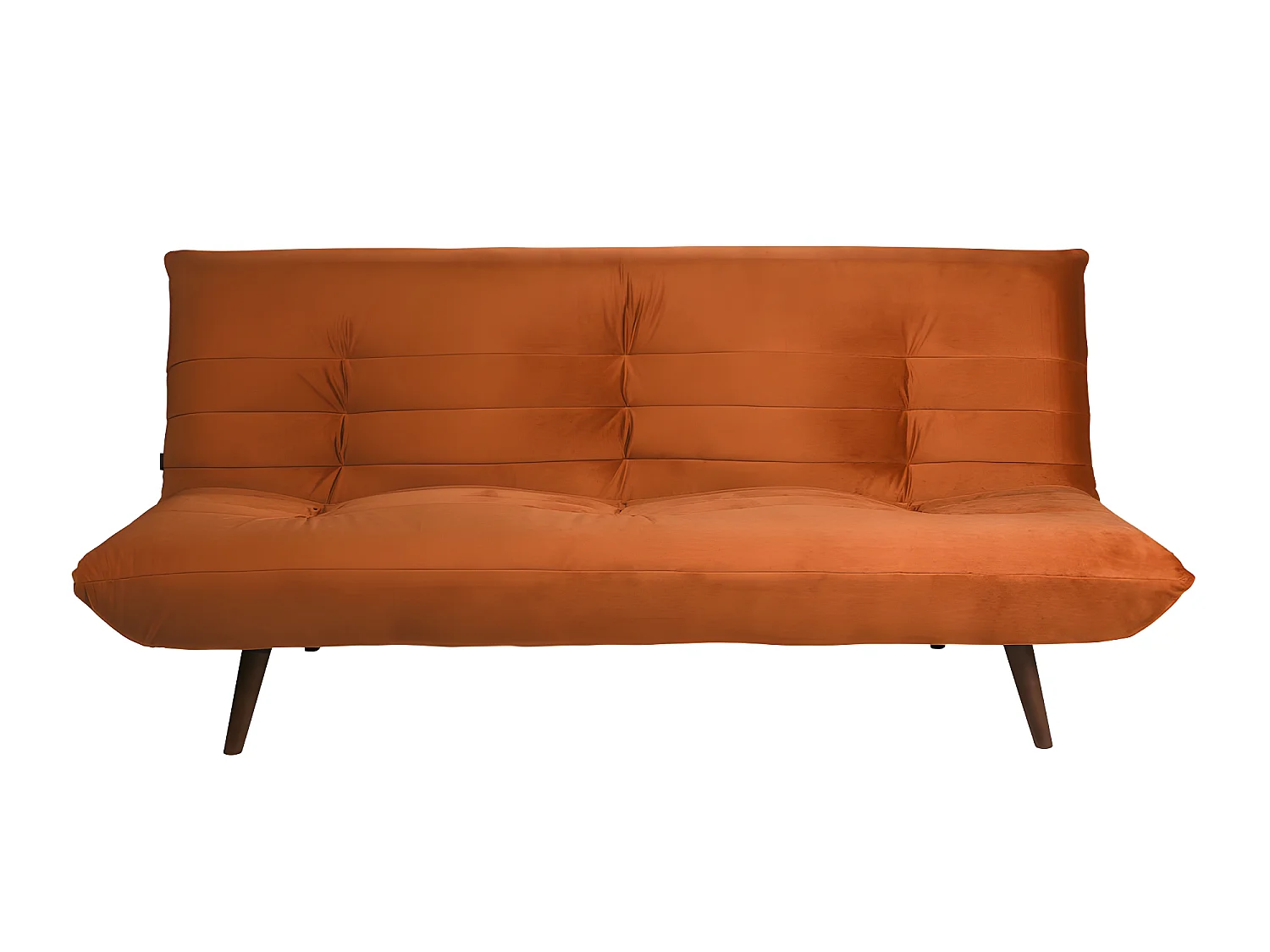 Tommy - Canapé convertible 3 places en velours - Rouille