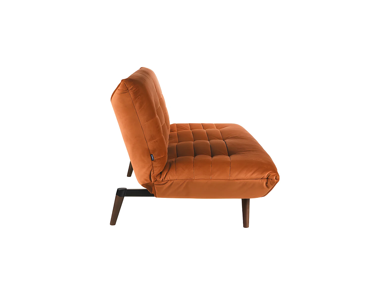 Tommy - Canapé convertible 3 places en velours - Rouille