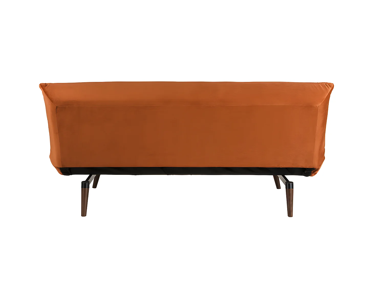 Tommy - Canapé convertible 3 places en velours - Rouille