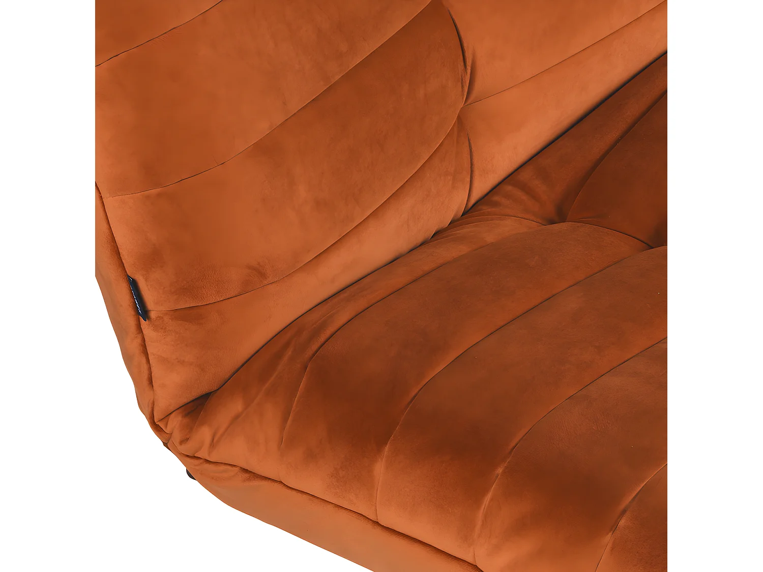 Tommy - Canapé convertible 3 places en velours - Rouille