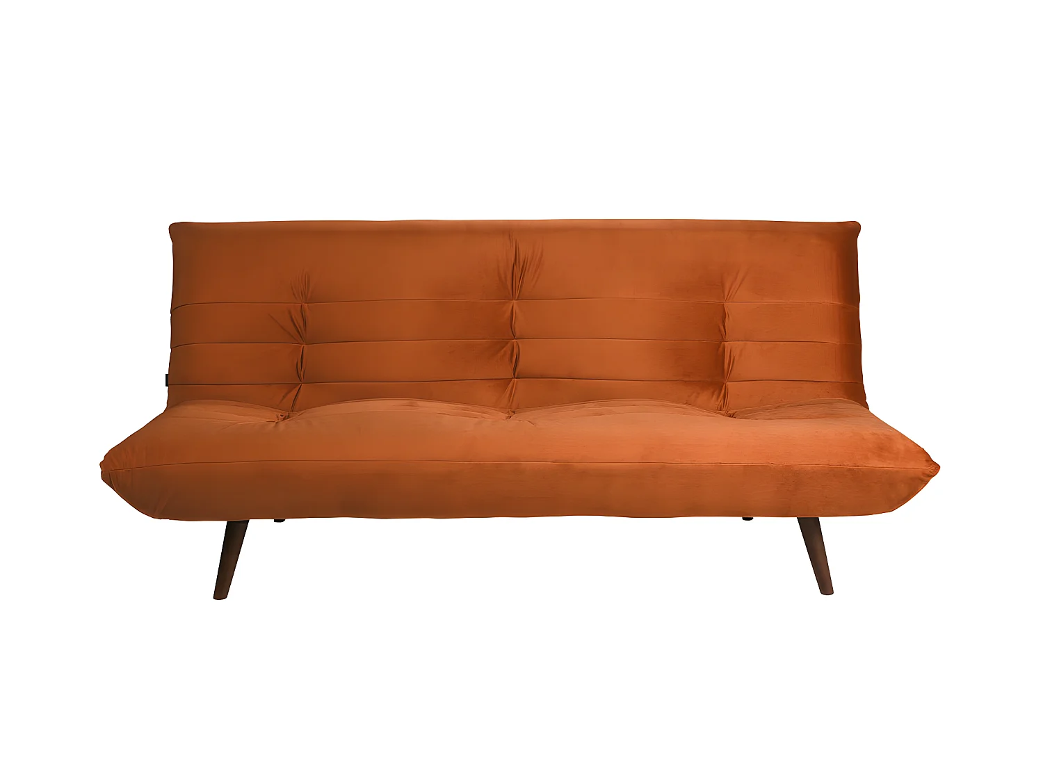 Tommy - Canapé convertible 3 places en velours - Rouille