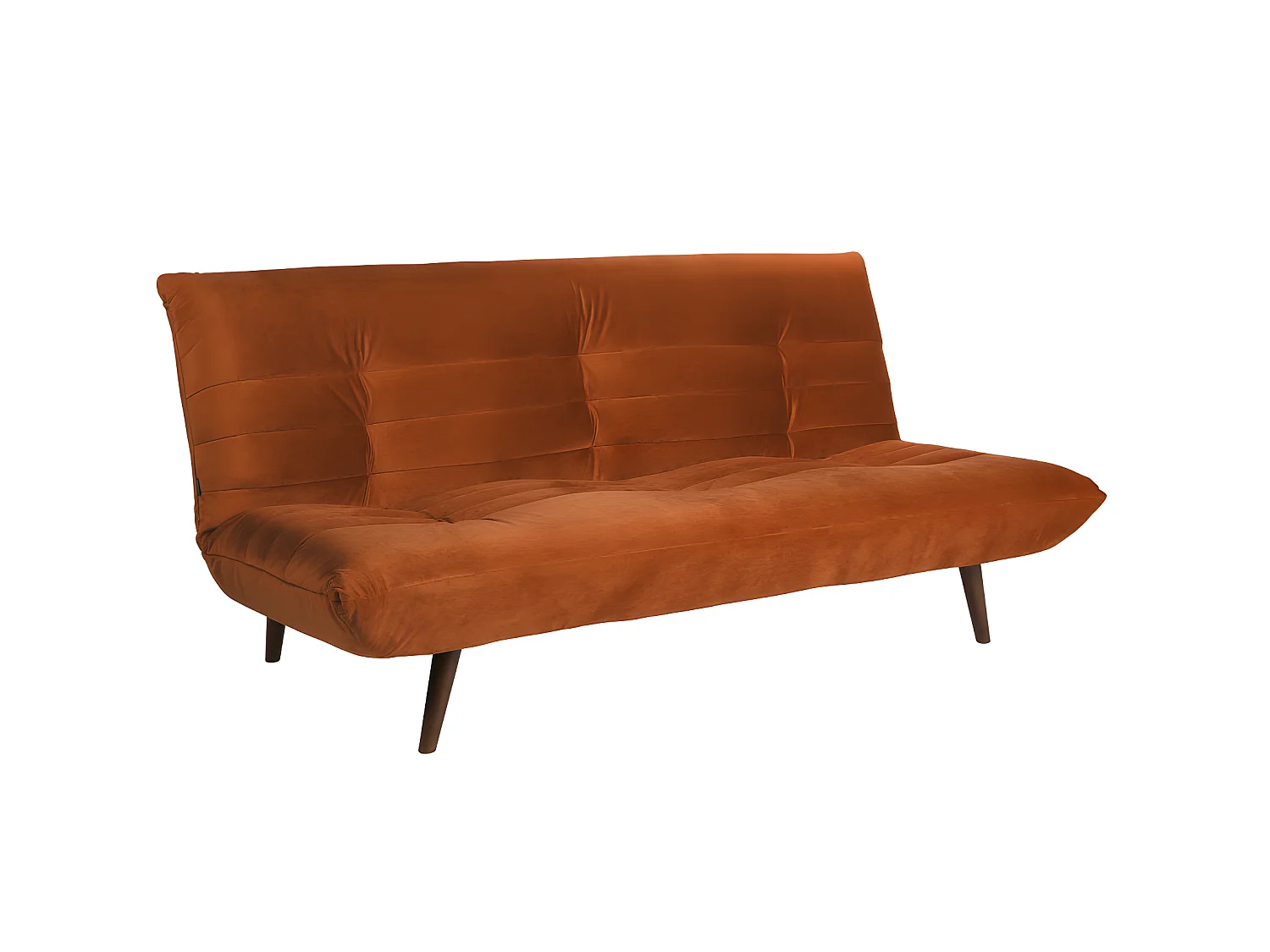 Tommy - Canapé convertible 3 places en velours - Rouille