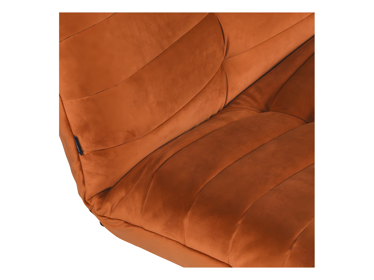 Tommy - Canapé convertible 3 places en velours - Rouille