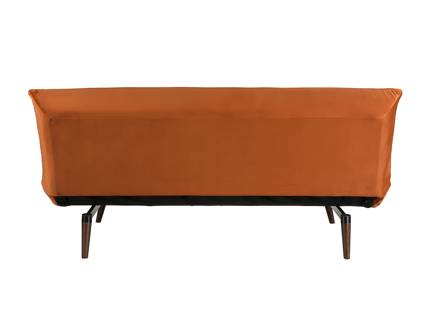 Tommy - Canapé convertible 3 places en velours - Rouille