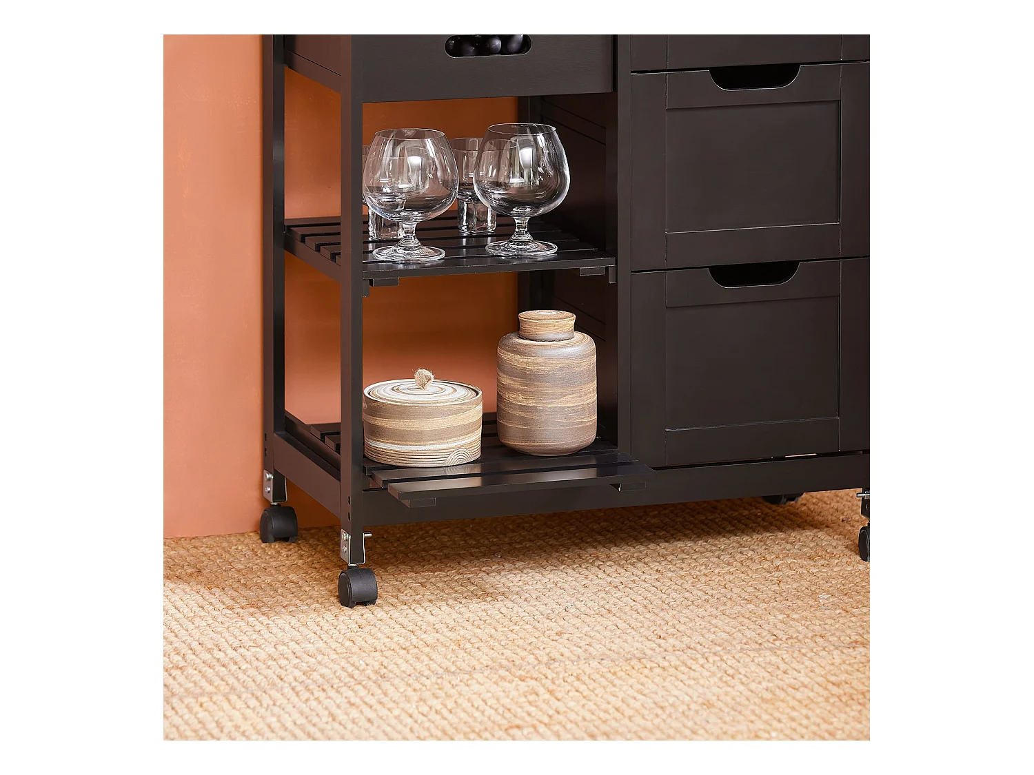 Wózek kuchenny Serwisowy szuflady Półki FKW79-SCH