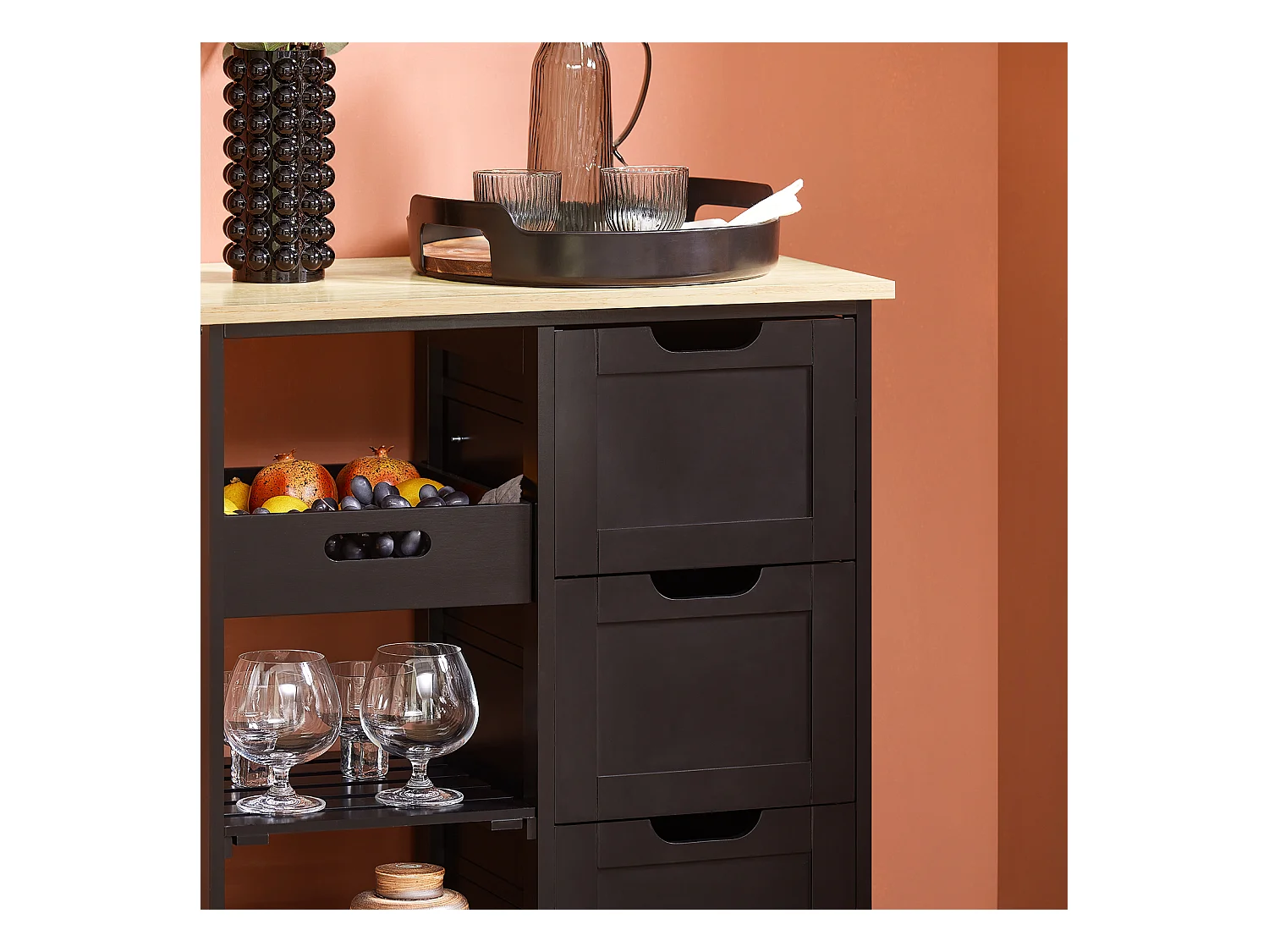 Wózek kuchenny Serwisowy szuflady Półki FKW79-SCH