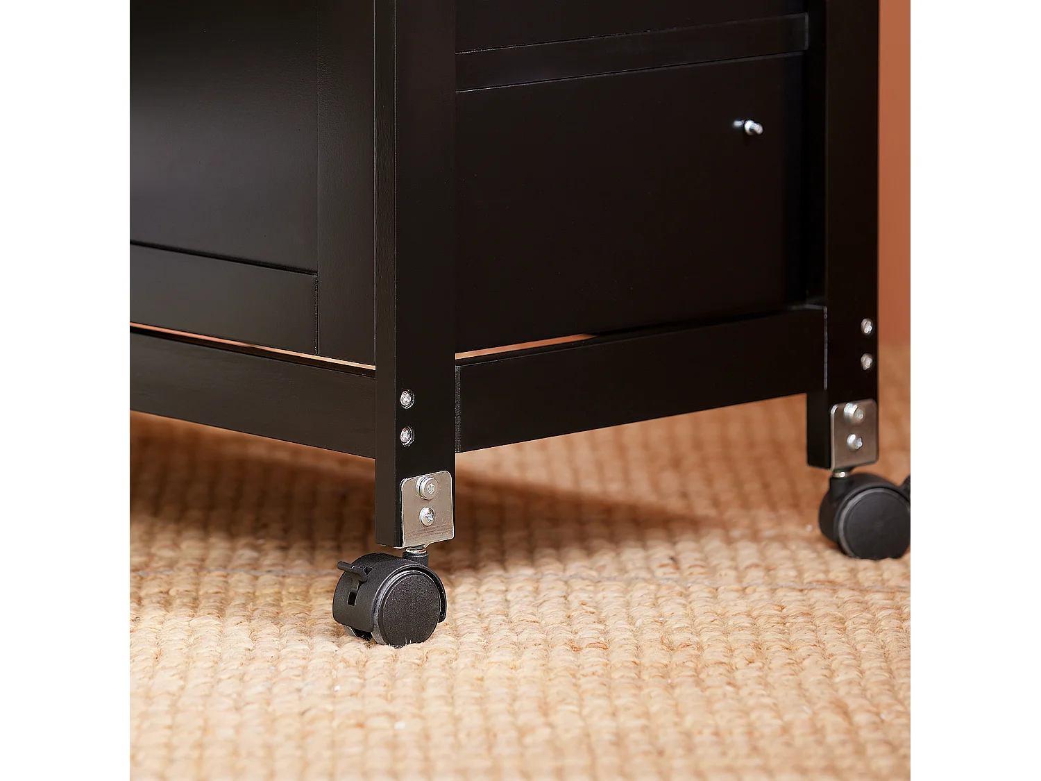 SoBuy FKW79-SCH Chariot de Service Desserte Cuisine à roulettes Table Rangement