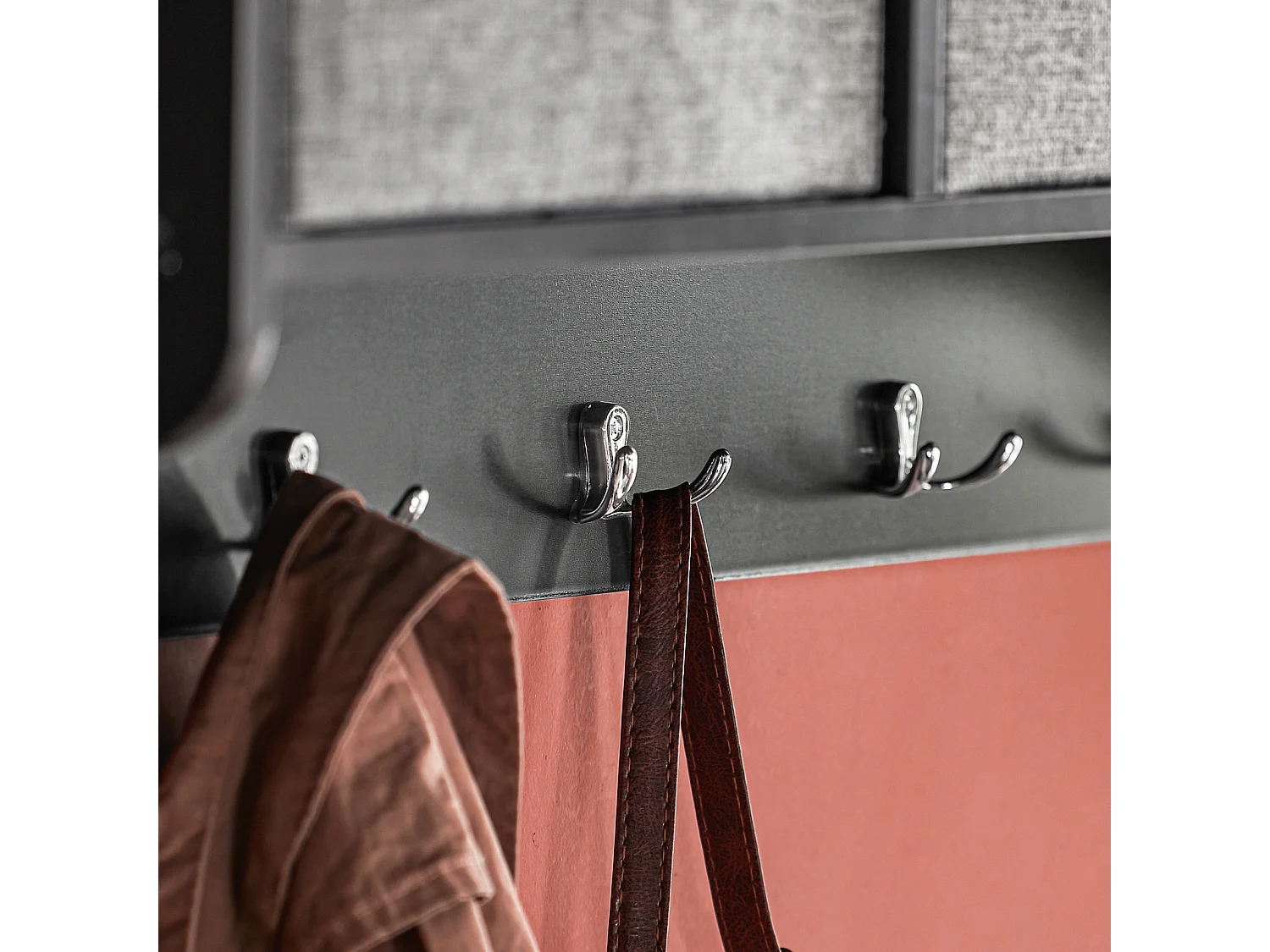 SoBuy FRG282-SCH Portemanteau Mural Étagère 3 Tiroirs Meuble d’entrée Penderie mural Noir