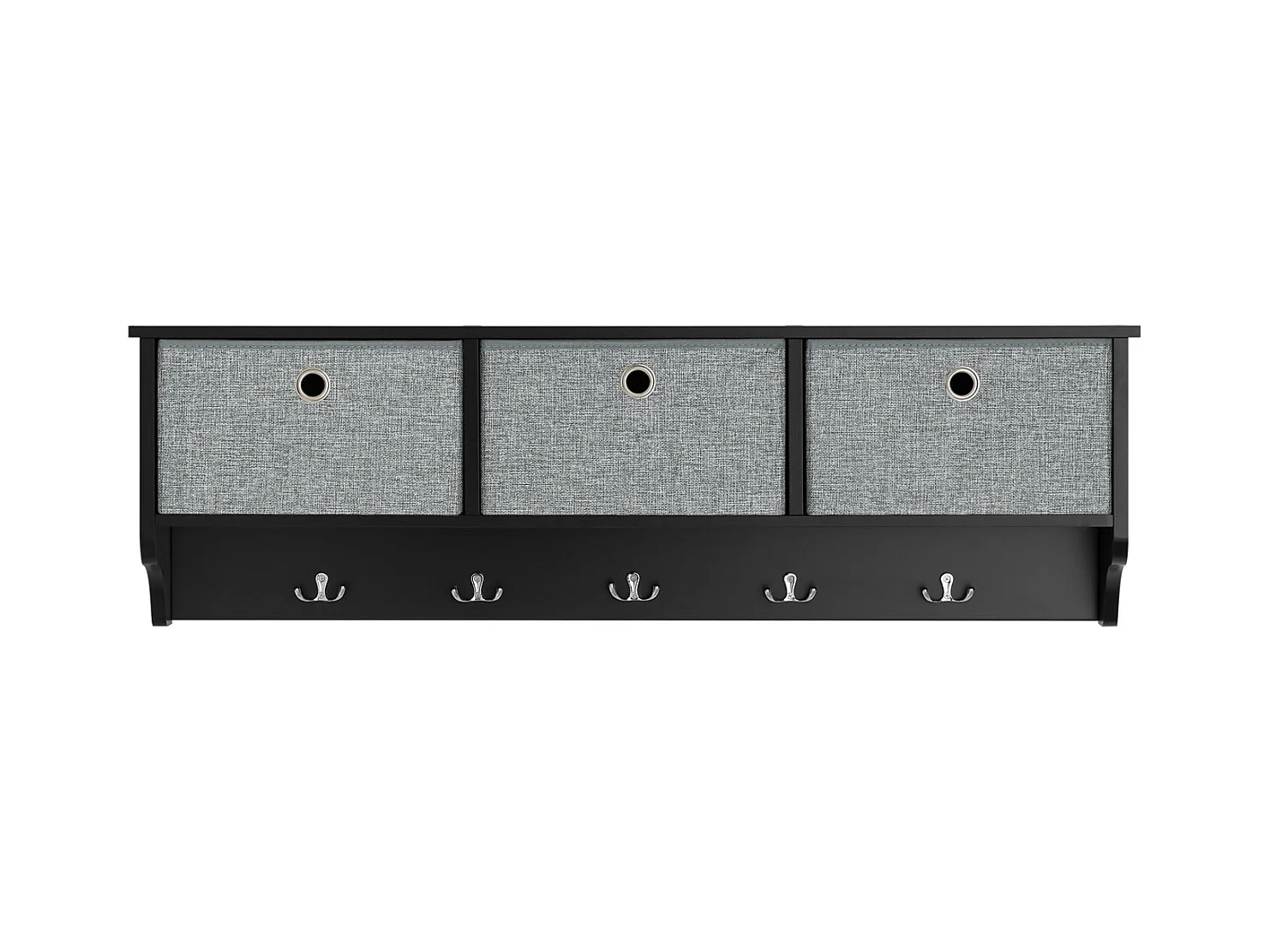SoBuy FRG282-SCH Portemanteau Mural Étagère 3 Tiroirs Meuble d’entrée Penderie mural Noir
