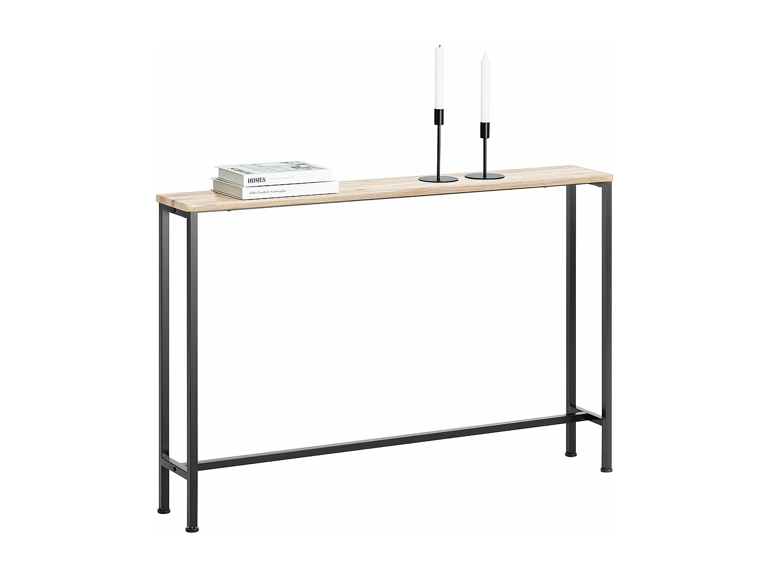 SoBuy Consoletafel Bijzettafel Bijzettafel Haltafelframe en 4 ijzeren poten - L120cm x D20cm x H80cm, FSB19-XL-Z