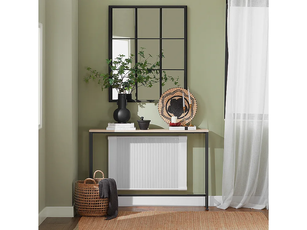 SoBuy Consoletafel Bijzettafel Bijzettafel Haltafelframe en 4 ijzeren poten - L120cm x D20cm x H80cm, FSB19-XL-Z