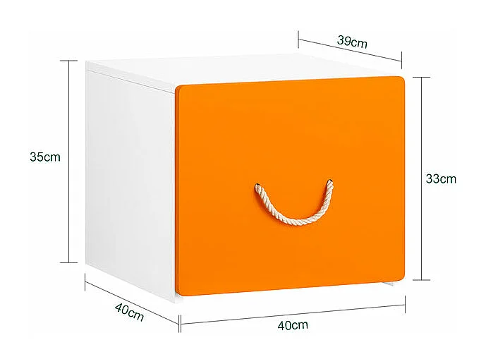 SoBuy KMB74-W Boîte de Rangement, Meuble de Rangement à roulettes, Coffre à Jouets avec 1 Tiroir pour Chambre Enfant et Salle de Jeux