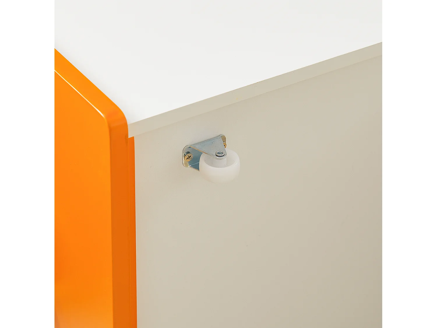 SoBuy KMB74-W Boîte de Rangement, Meuble de Rangement à roulettes, Coffre à Jouets avec 1 Tiroir pour Chambre Enfant et Salle de Jeux