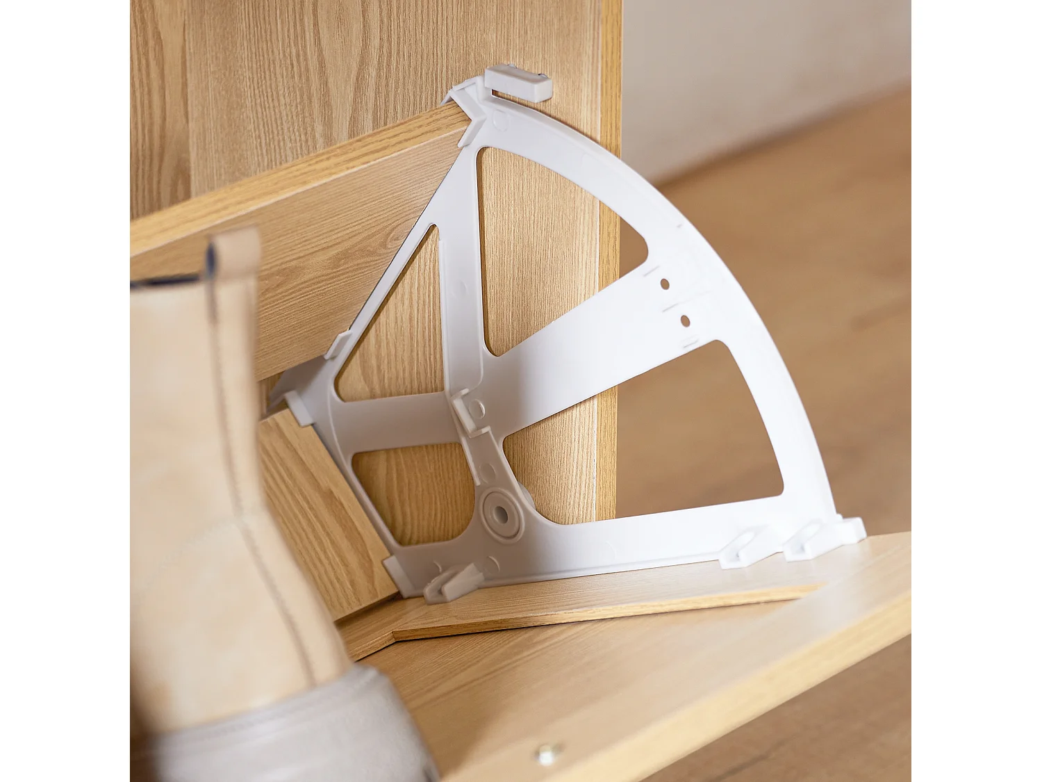 SoBuy FSR137-L-J Meuble à Chaussures Armoire à Chaussures Commode à Chaussures Meuble d'entrée avec 3 Abattants pour Entrée Couloir