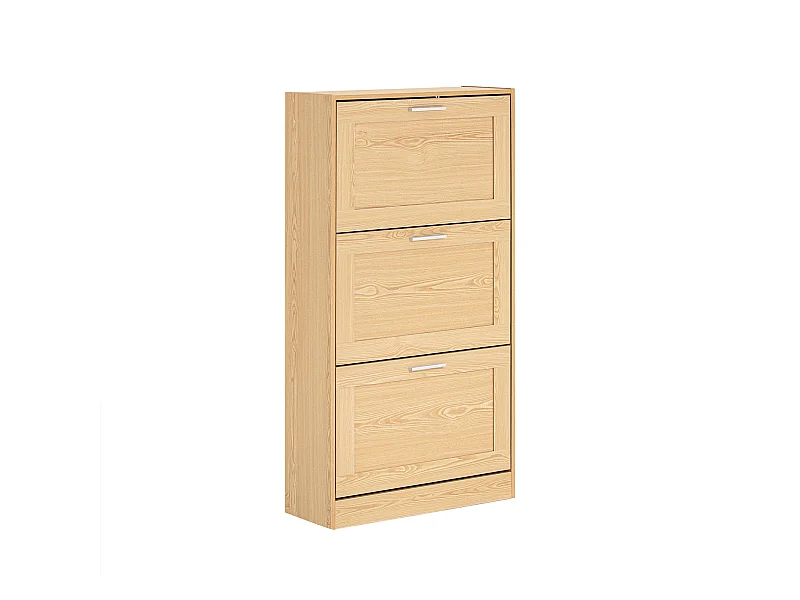 SoBuy FSR137-L-J Meuble à Chaussures Armoire à Chaussures Commode à Chaussures Meuble d'entrée avec 3 Abattants pour Entrée Couloir