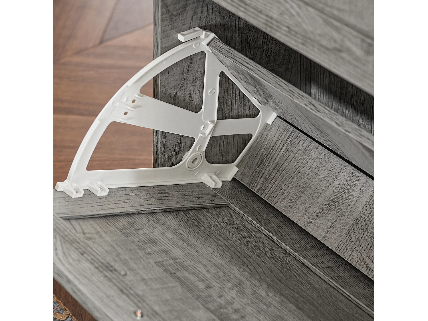 SoBuy FSR137-L-HG Meuble à Chaussures Armoire à Chaussures Commode à Chaussures Meuble d'entrée avec 3 Abattants pour Entrée Couloir