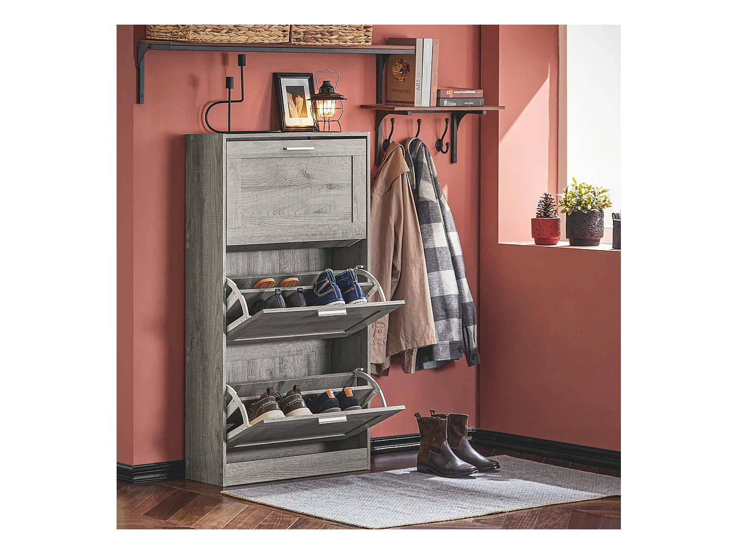 Szafka na buty z 3 drzwiami FSR137-L-HG