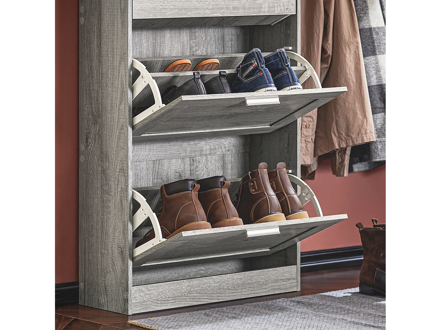 Szafka na buty z 3 drzwiami FSR137-L-HG