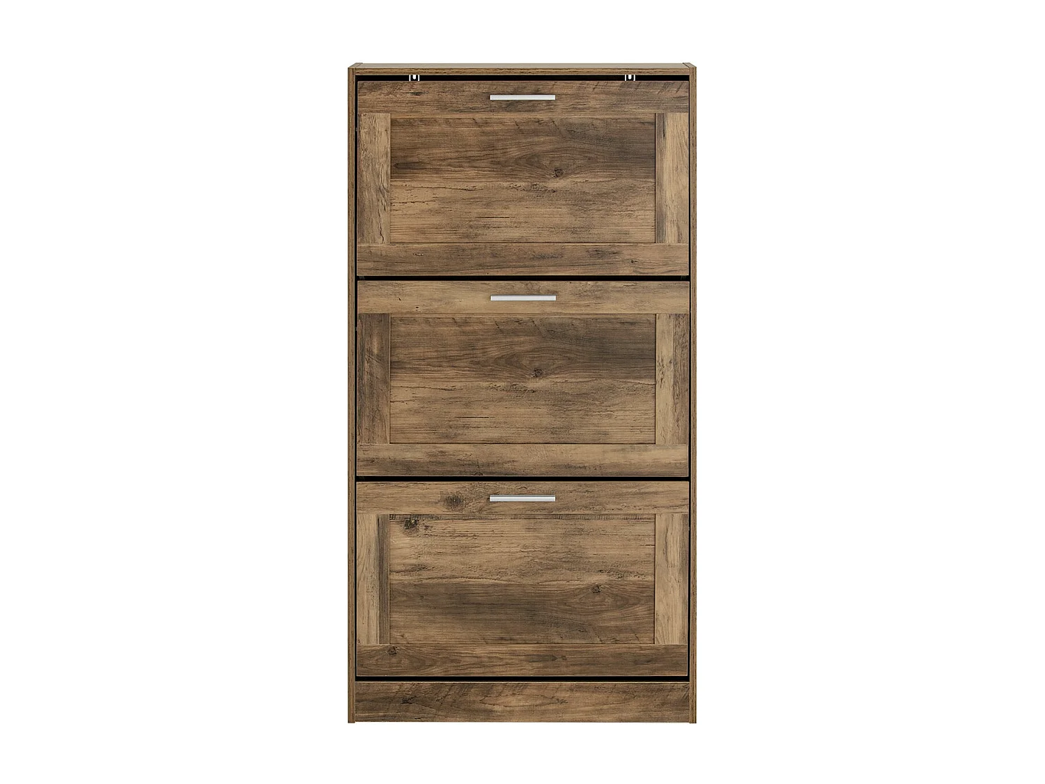 SoBuy FSR137-L-F Meuble à Chaussures Armoire à Chaussures Meuble d'entrée, Meuble de Rangement à Chaussures avec 3 Abattants pour Entrée Couloir