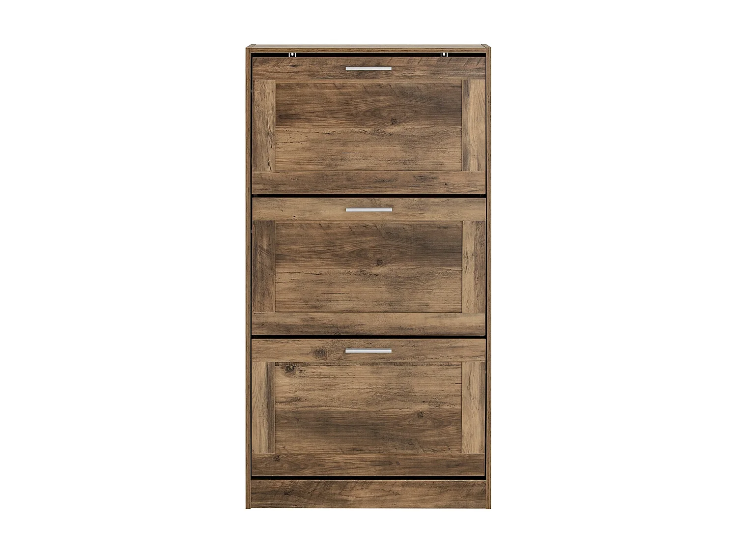 SoBuy FSR137-L-F Meuble à Chaussures Armoire à Chaussures Meuble d'entrée, Meuble de Rangement à Chaussures avec 3 Abattants pour Entrée Couloir