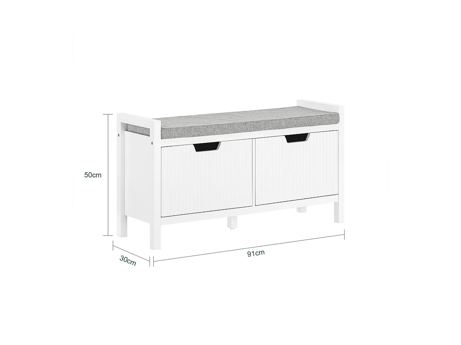 Sitzbank mit Sitzfläche FSR146-W 30 x 50 x 91cm